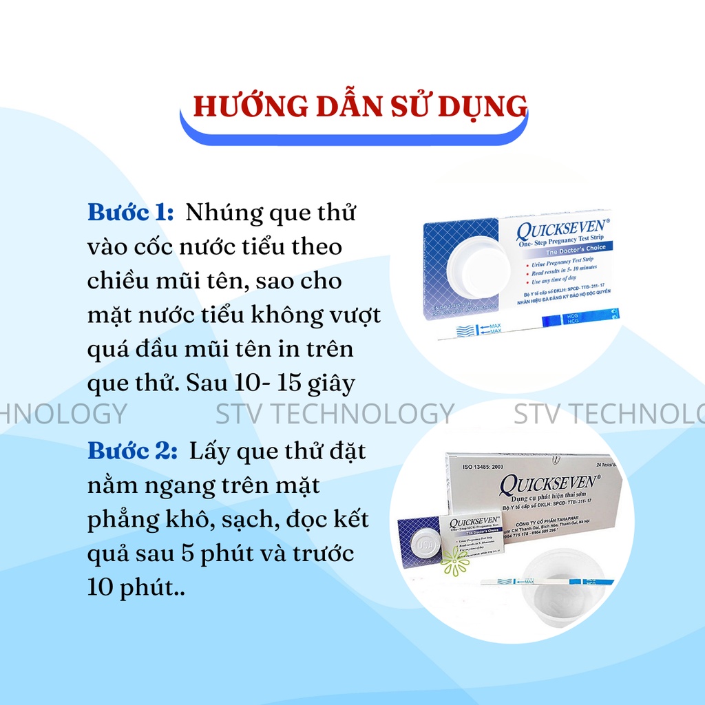 Que Thử Thai Nhanh Quickseven Tanaphar 2 Vạch Chính Xác, Test Thử Thai Hai Vạch Sớm Nhanh Hiệu Quả Tức Thì