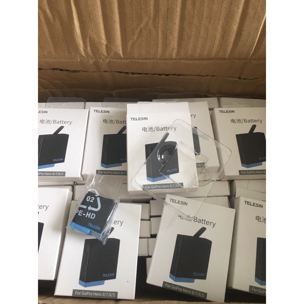 Pin gopro 8/7/6/5 Telesin Hàng chất Lượng Đạt Chuẩn eu 1220mAh