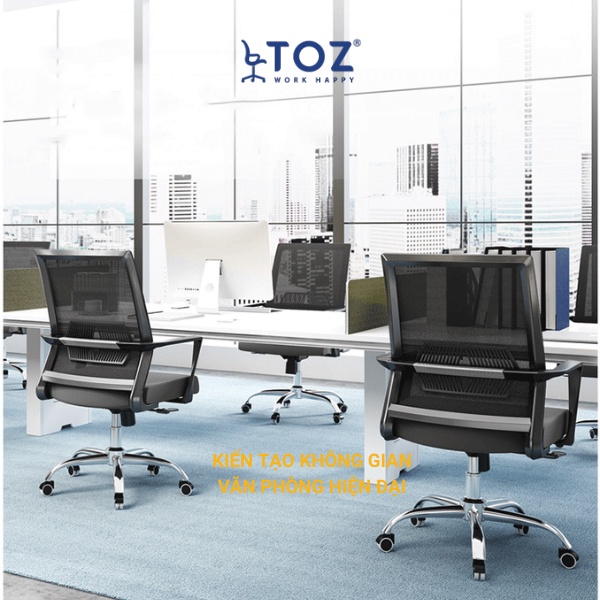 Ghế xoay văn phòng TOZ lưng lưới, ghế xoay lưới làm việc văn phòng, ghế học sinh, sinh viên chính hãng - ZH105