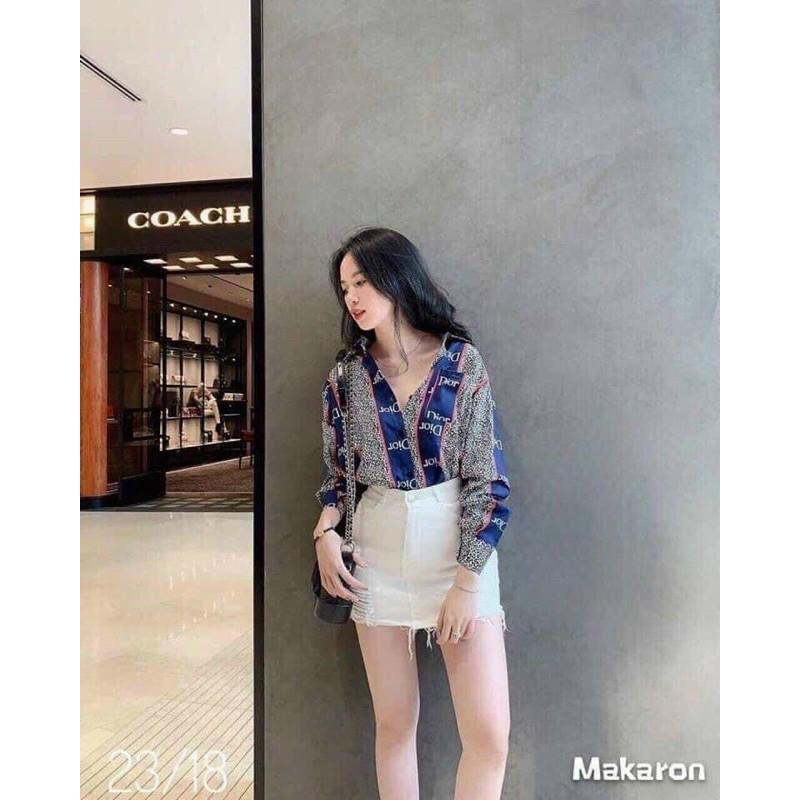 Chân Váy Kaki Jeans Rách Cực Đẹp Hai Màu | BigBuy360 - bigbuy360.vn