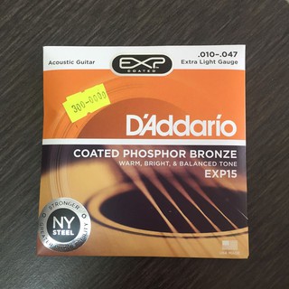 Dây đàn Guitar Aucostic D'Addario EXP 15 (cỡ 10-47)