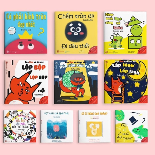 Sách ehon hay nhất: Màu sắc, Âm thanh, Hình khối - Ehon Nhật Bản cho bé 0 - 6 tuổi
