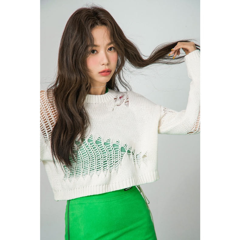 Porozi  Áo sweater  dệt kim tay dài phong cách thời trang Hàn Quốc tùy chọn màu sắc cho nữ