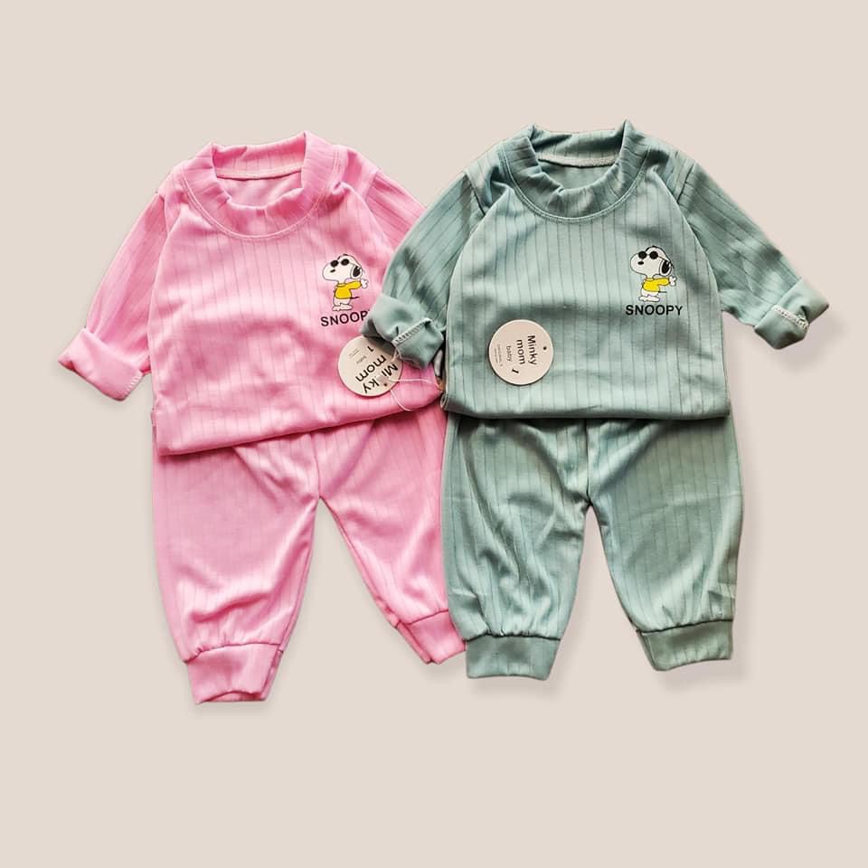 SALE NHANH BỘ THUN LEN GÂN CỔ 5 PHÂN SPOONY BÉ TRAI BÉ GÁI SIZE 5-18KG(L5PSPN)