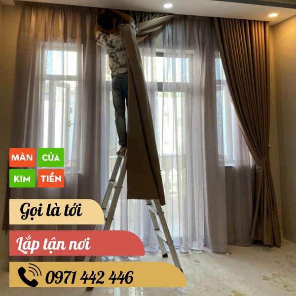 Rèm cửa phòng ngủ chống nắng cao cấp, chống bụi chống tia uv vải trang treo tường trang trí cửa chính