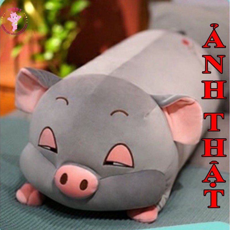 Gấu Bông Heo Phê Cần Siêu To Khổng Lồ Size 80Cm Hàng Chất Liệu Cao Cấp Xuất Dư Siêu Thị
