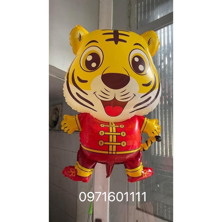 Combo 50 bóng bay hình con hổ size 47x67cm trộn các mẫu hổ 2021 MS566