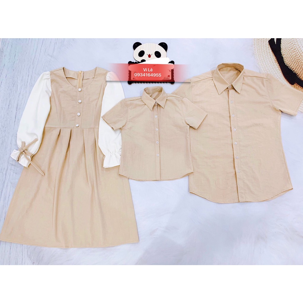 ĐỒ ĐÔI CẢ NHÀ MÀU KEM