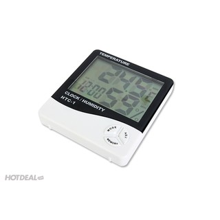 Ẩm Kế Điện Tử Đa Năng HTC-1 (kèm nhiệt kế, đồng hồ điện tử)