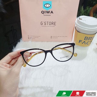 Kính cận mắt mèo gọng pha màu Qiwa Eyewear 6841, Kính mắt thời trang nữ cao cấp