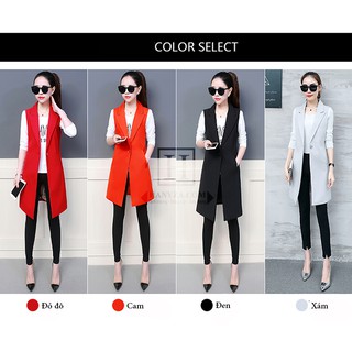 Áo gile nữ dáng dài RX-007