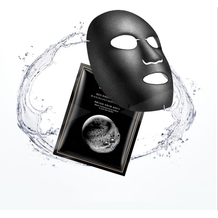 Mặt nạ sủi bọt SOWBAF thải độc Black Sea Salt Moist Foam Mask làm sạch lỗ chân lông mụn đầu đen Giá Tốt