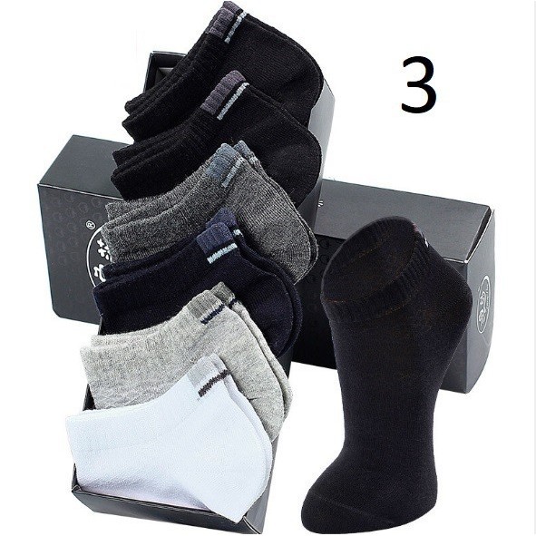MF5357 Hộp 6 đôi Tất vớ nam chất 100% cotton thoáng khí hàng nhập