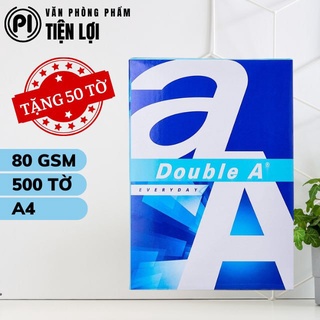 Giấy in a4 double a 80gsm 500 tờ tặng thêm 50 tờ