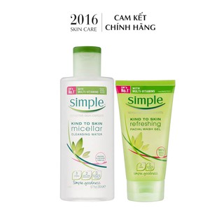 Nước Tẩy Trang Simple , Sữa Rửa Mặt Simple Dành Cho Da Nhạy Cảm - 2016 Skincare