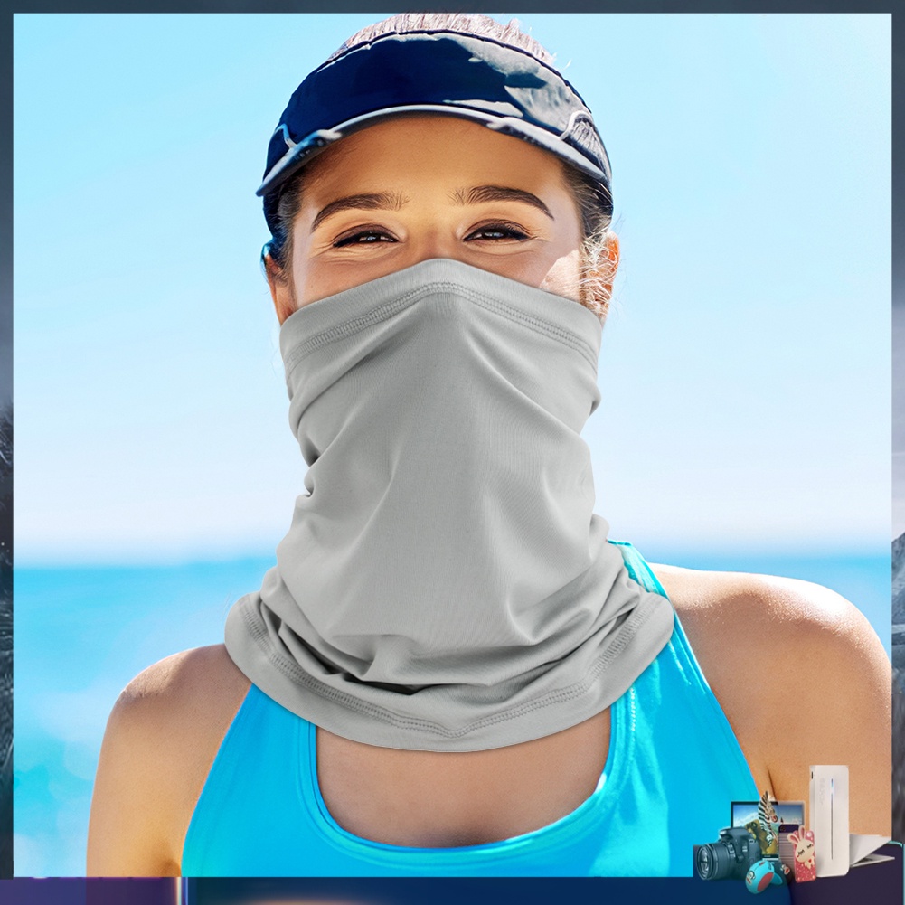 Khăn ống che mặt chống nắng màu trơn phong cách thể thao