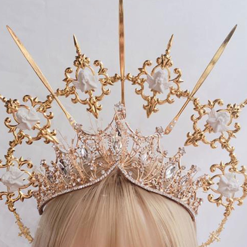 Cài Tóc Hình Vương Miện Đính Ngọc Trai Nhân Tạo Thời Trang