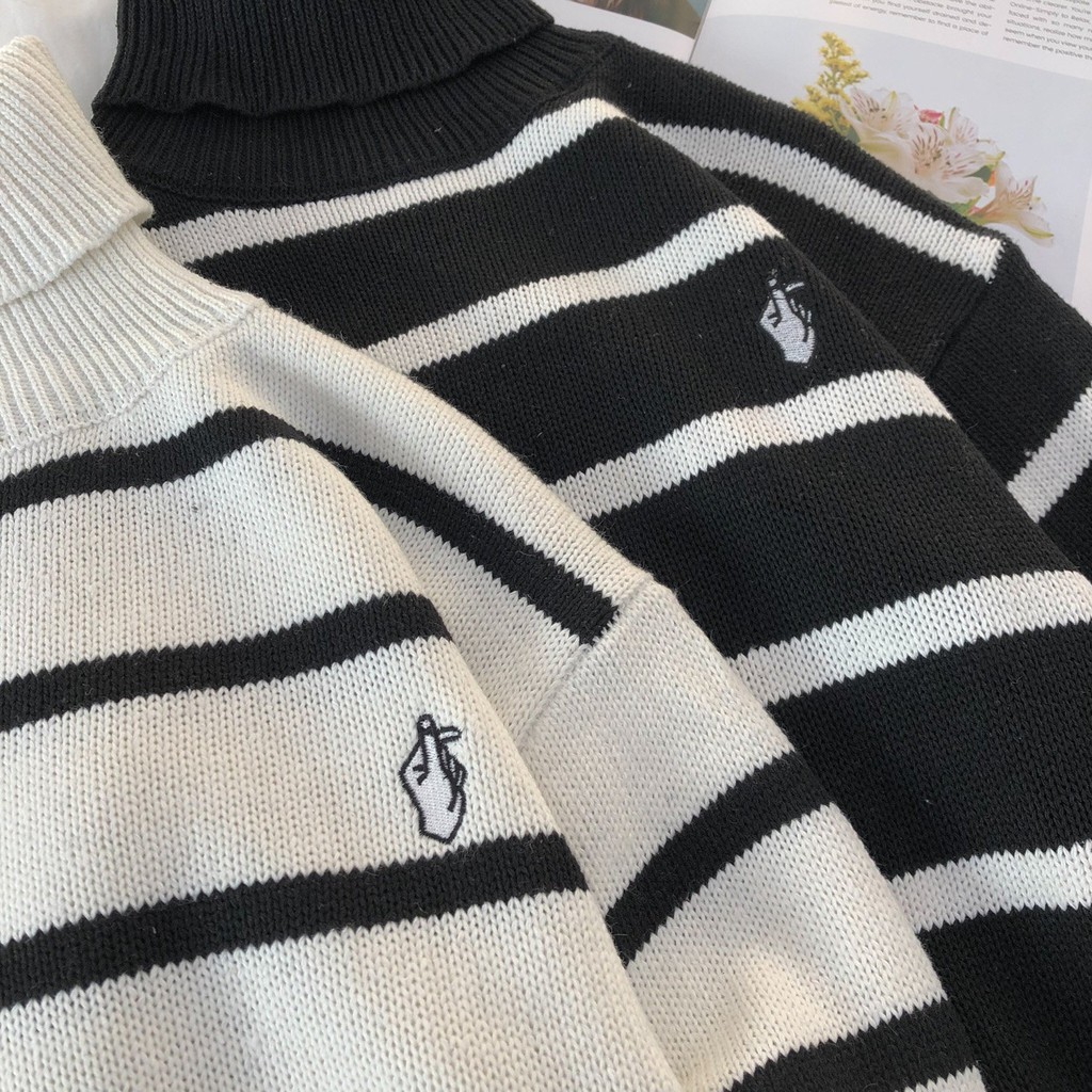 Áo Sweater cổ cao dáng rộng phong cách hàn quốc dành cho nam giới