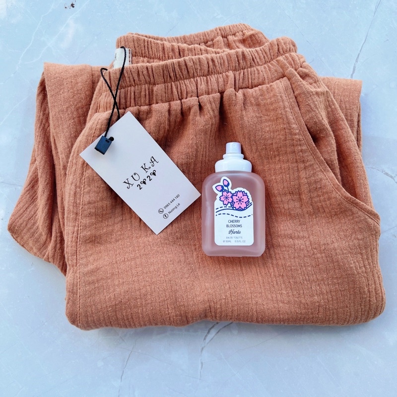 Quần jogger muslin màu