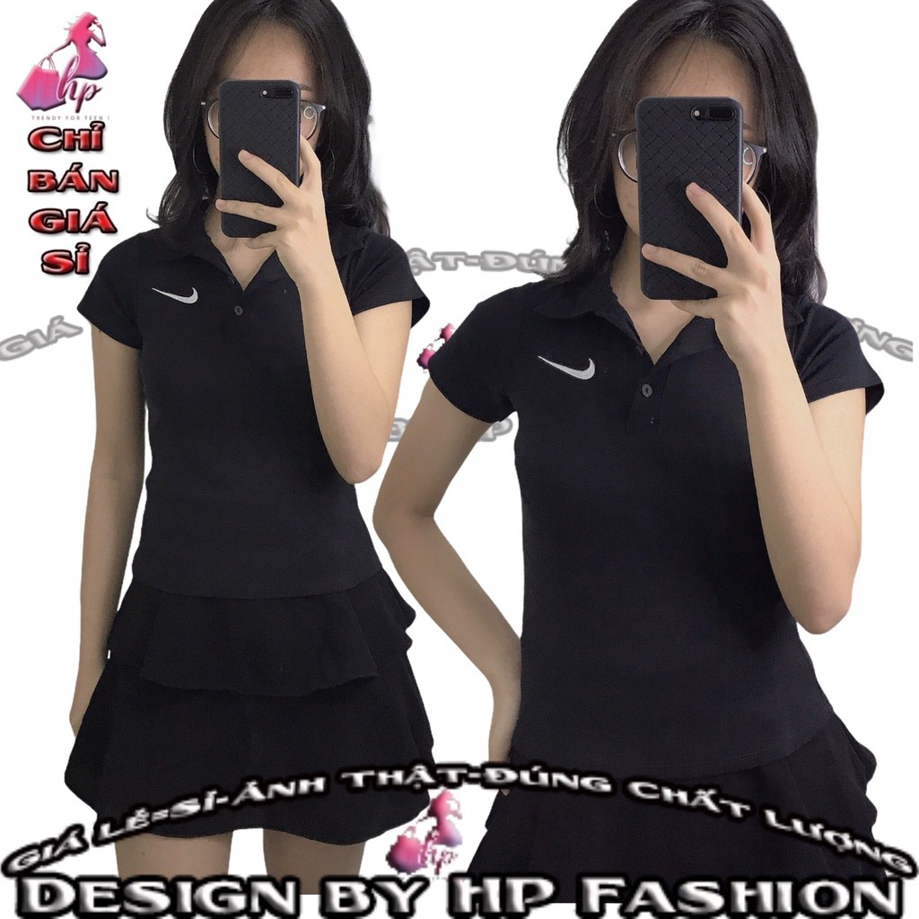 Áo thun nữ ôm body cổ bẻ polo  phong cách hàn quốc cực dễ thương mẫu mới thời trang 2021