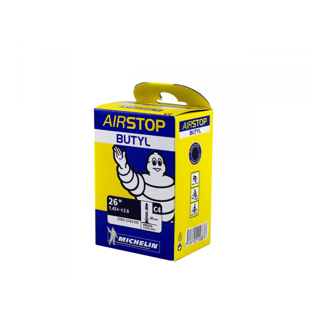 Ruột Xe Đạp Michelin AirStop 26 1.45-2.6 Van Pháp 40mm / 60mm