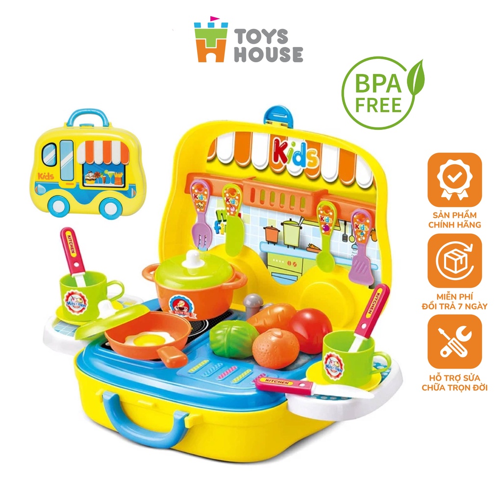 Đồ chơi nấu ăn cho bé - bộ nhà bếp hình ô tô Toyshouse 008-919