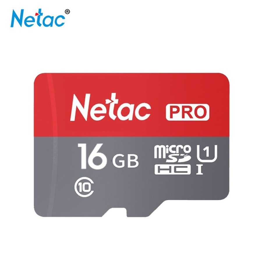 Thẻ nhớ microSDHC Netac Pro 16GB U1 2K 90MB/s - Không Box (Đỏ)