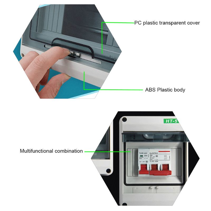 Hộp Phân Phối Bảo Vệ Mạch Điện Trong Nhà 5 8 12 15 18 24 Chiều