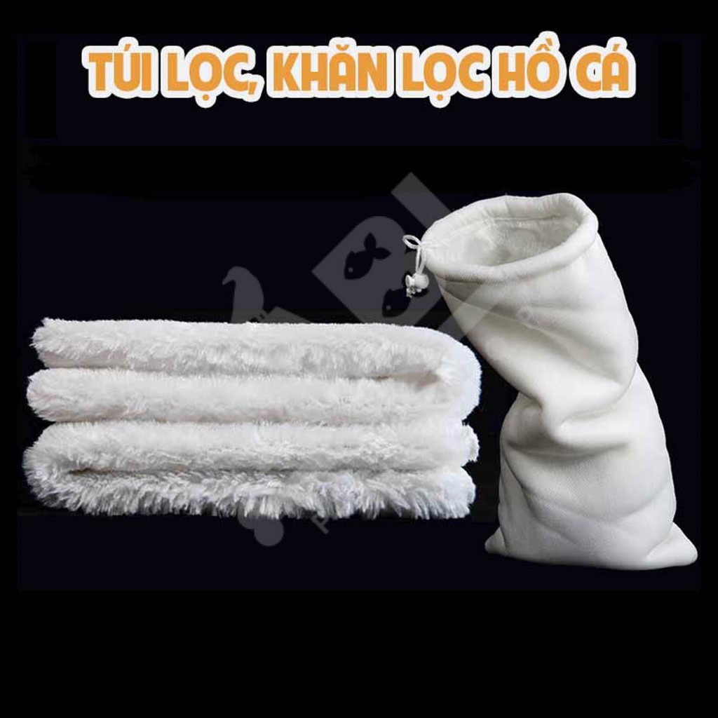 Túi Lọc Cặn Hồ Cá - Túi Lọc Đựng Vật Liệu Lọc Có Dây Rút Mặt Lông Siêu Mịn, Lọc Mọi Cặn