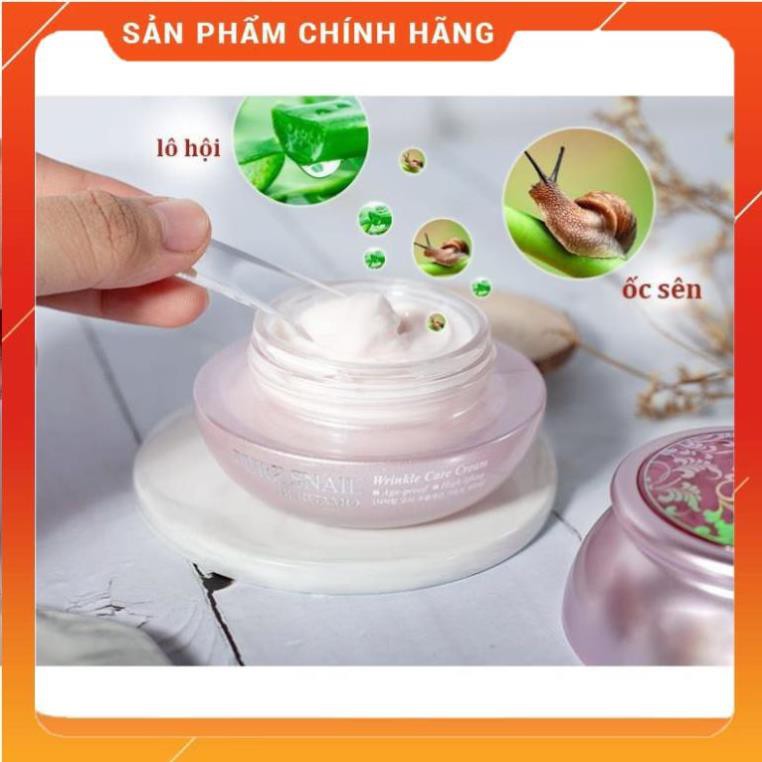 [ Có Sẵn] Kem Dưỡng Da Bergamo PURE SNAIL Tinh Chất Ốc Sên Ngừa Lão Hóa - 50g - Hồng _mỹ phẩm chính hãng _anhthucosmetic