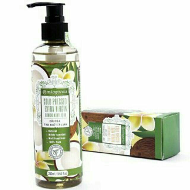 Dầu Dừa Tinh Khiết Ép Lạnh Milaganics 250 ml