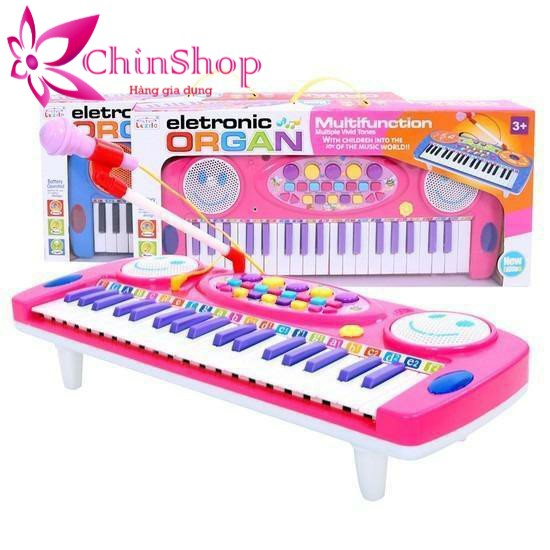 Đồ chơi🌸FREESHIP🌸 Đàn Organ 37 Phím 3702A-Kt:(46.5 x 18 x 4.8) cm – KÈM 4 PIN