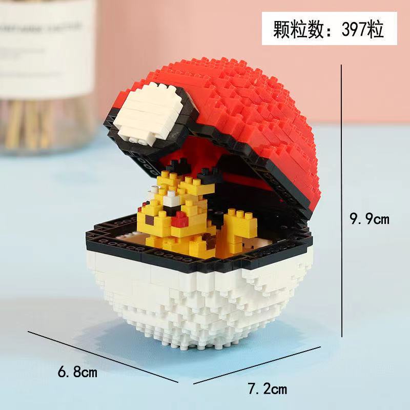 📣Mua 5 tặng 1📣 Họa Tiết Hoạt Hình 3D  LE GO Mô hình đồ chơi lắp ráp quả bóng Pokemon Mini Poke Ball hoạt hình quà le go Bộ đồ chơi lắp ráp