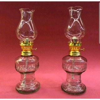 Đèn dầu thủy tinh thờ cúng màu trắng cao 20cm