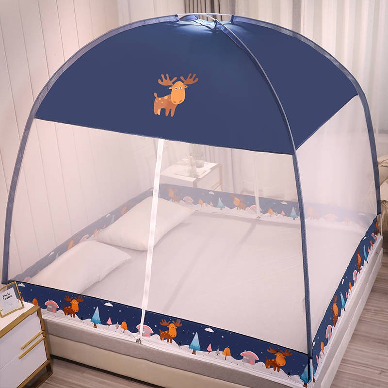 Mosquito Net Lắp đặt miễn phí Túi Mông Cổ gấp 1,5 mét 1,8m Giường đôi Hộ gia đình 1.2M Mã hóa ký túc xá 1,0 m