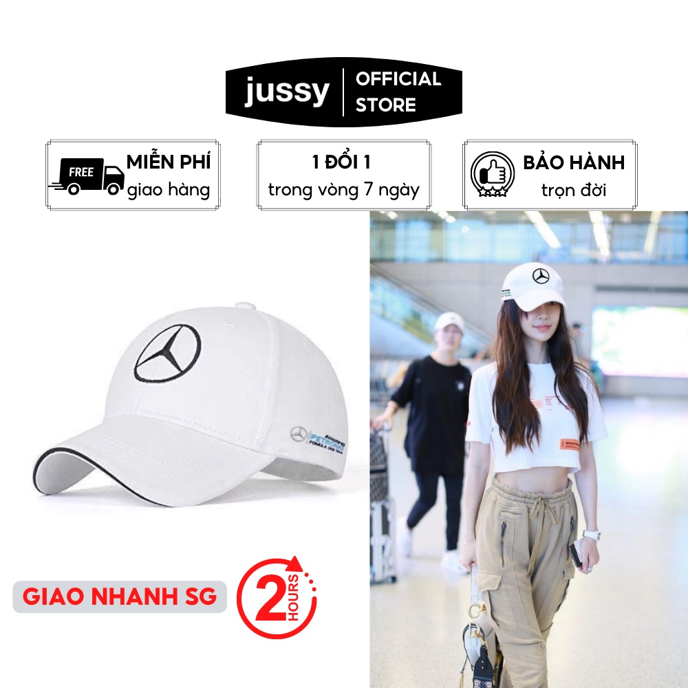 Nón Kết Mercedes, Mũ Lưỡi Trai Thể Thao Nam Nữ Thêu Logo Nổi Bật Chất Vải Kaki Cao Cấp