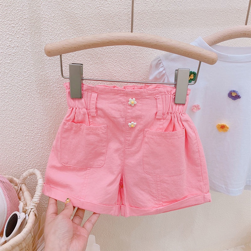 Quần Short Cotton Eo Cao Dáng Rộng Phong Cách Nhật Hàn Thời Trang Mùa Hè Hàng Mới Dành Cho Bé Gái 2022