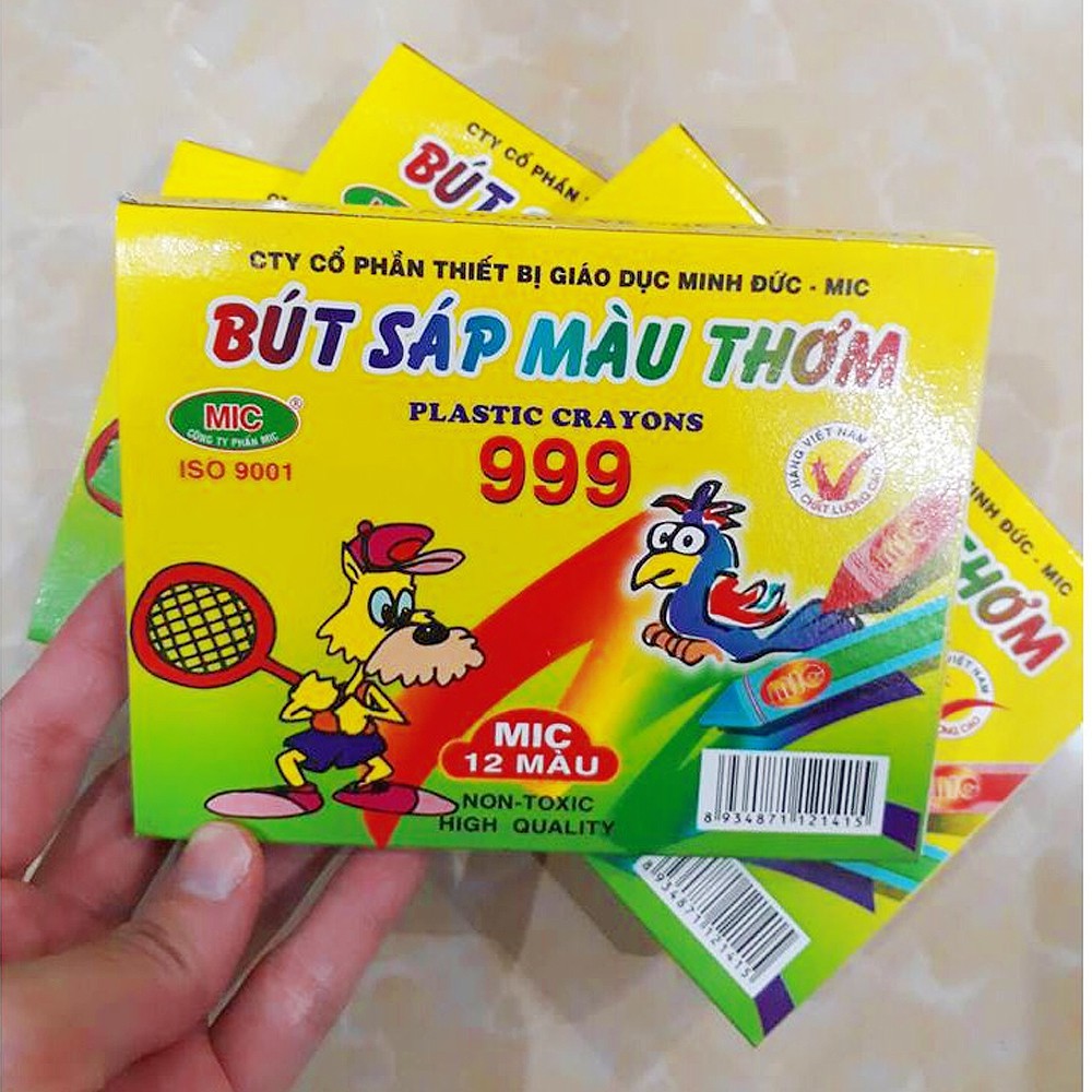 Bộ 12 Bút sáp màu cho bé tập tô sáng tạo, an toàn