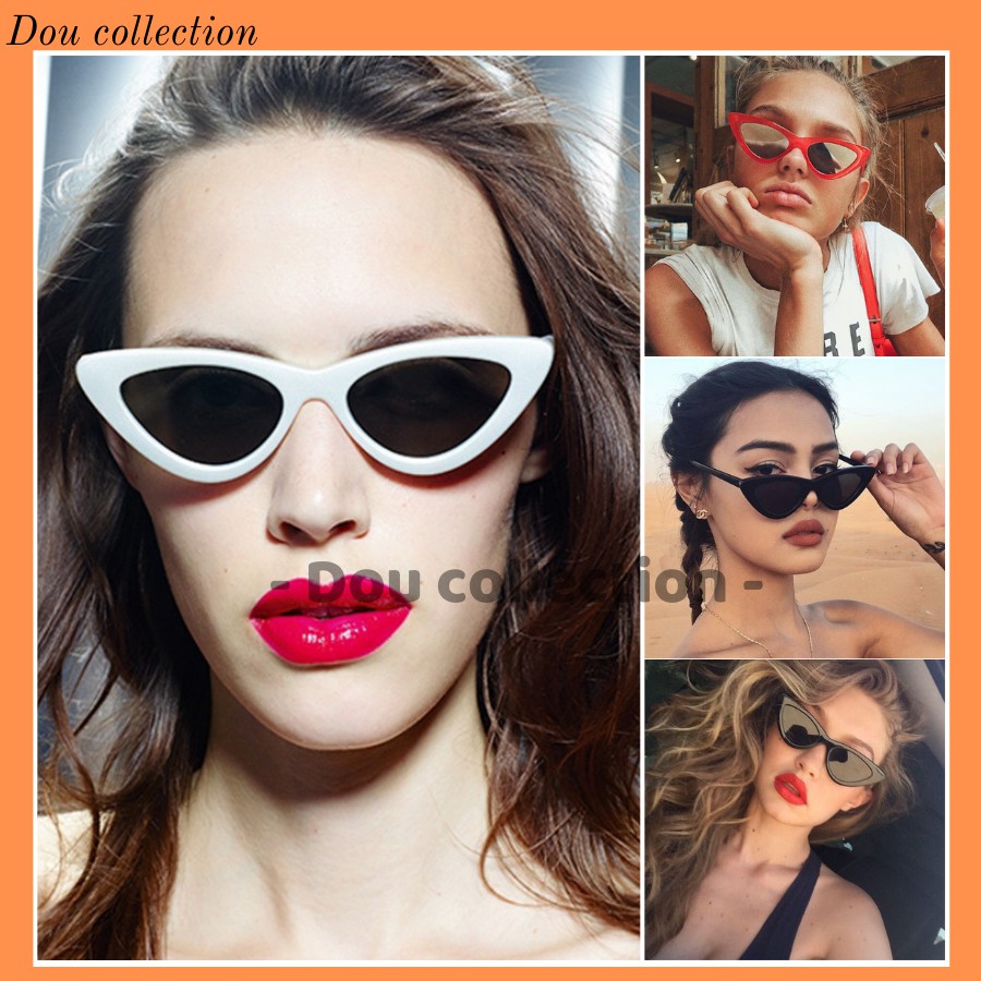 Kính Mát  Cao Cấp Mắt Mèo Nhỏ Retro Gọng Nhựa Phong Cách Châu Âu & Mỹ - Carl Fitow - Mã MK012