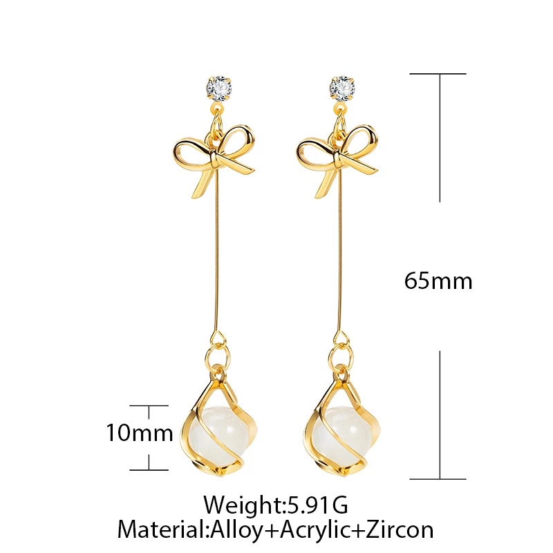 Bông Tai Hình Dấu Chân Mèo Đính Đá Opal Thời Trang Hàn Quốc