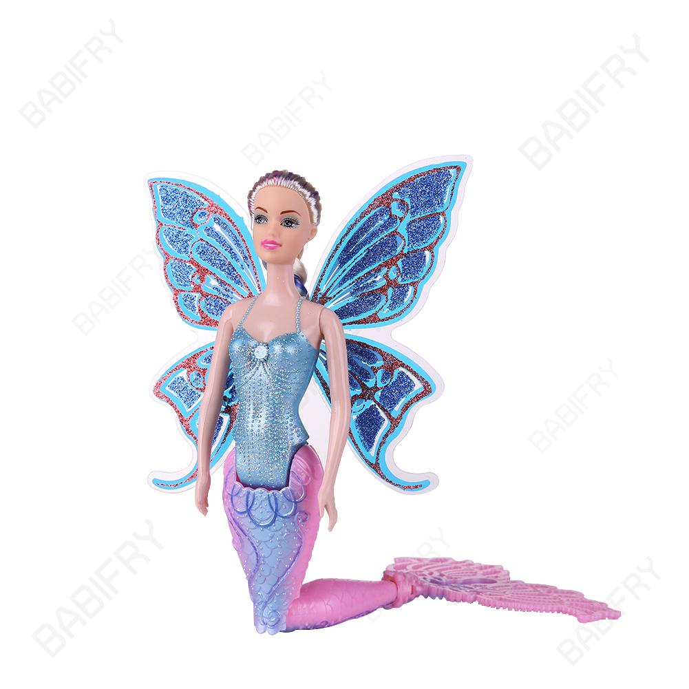 Búp Bê Nàng Tiên Cá Có Cánh Bướm Xinh Xắn Cho Bé Gái