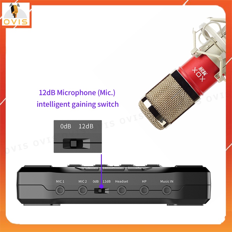 XOX BD2 - Sound Card Bluetooth/48V Hát Karaoke Online, Livestream, Podcast Và Phòng Thu