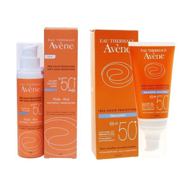 Kem chống nắng Eau Thermale Avene Dry Touch Fluide SPF50+ 50ml dạng vòi