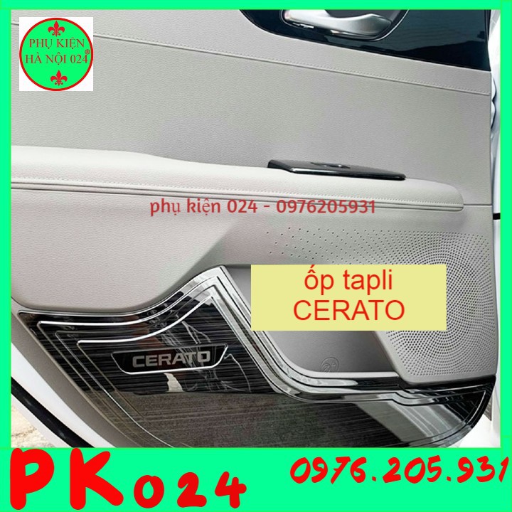 Bộ ốp tapli Cerato 2019-2020 vân Titan chống xước va đập khi mở cửa và làm đẹp xe