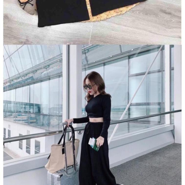 [Mã FAMAYWA2 giảm 10K đơn 50K] Sét Đồ Bộ Thể Thao Áo Croptop Tay Dài & Quần Ống Rộng | BigBuy360 - bigbuy360.vn