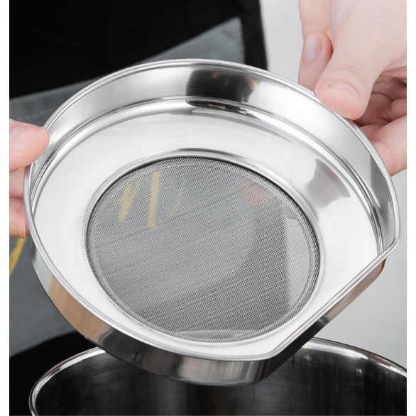 Ca lọc dầu ăn có lưới lọc cặn bằng INOX không gỉ cao cấp, Bình Lọc Dầu Cao Cấp Có Thể Đun Trên Bếp Gas