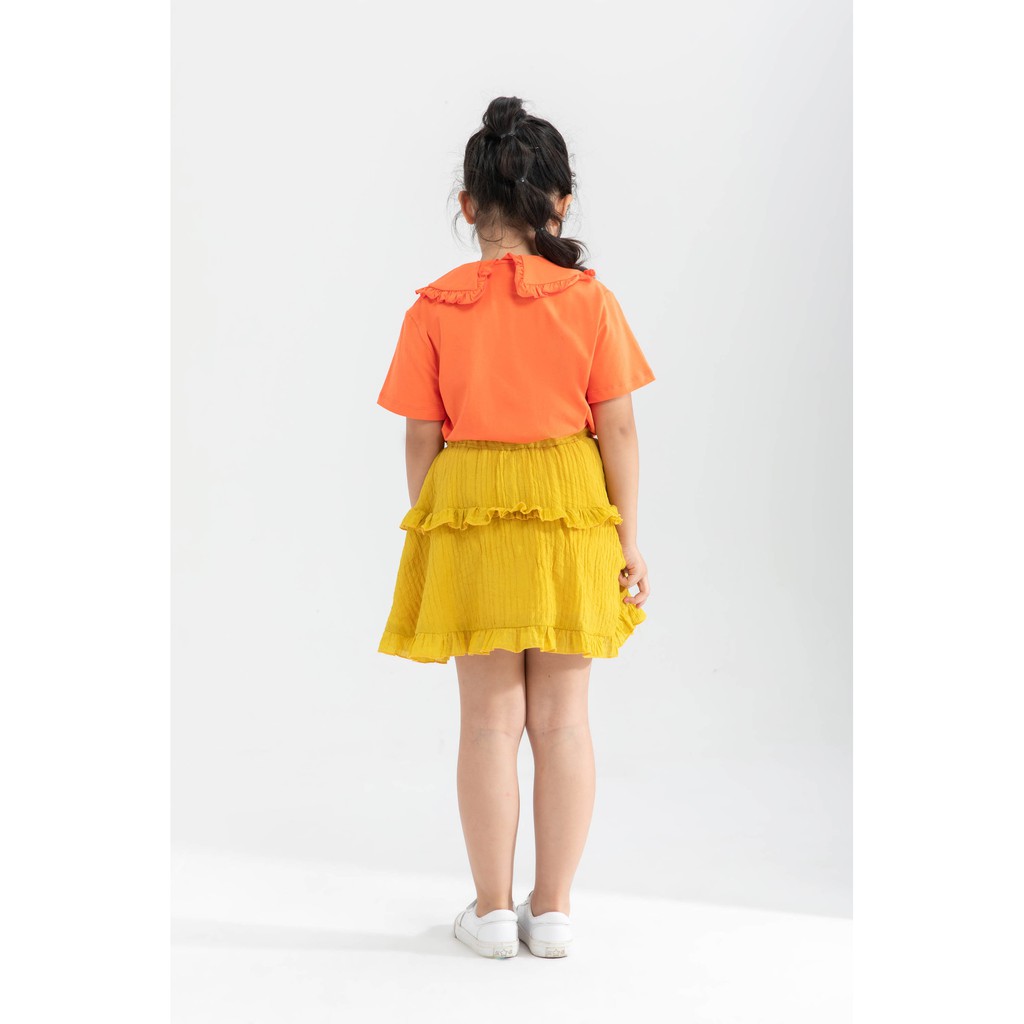 Áo thun cổ bèo bé gái IVY moda MS 57G1218