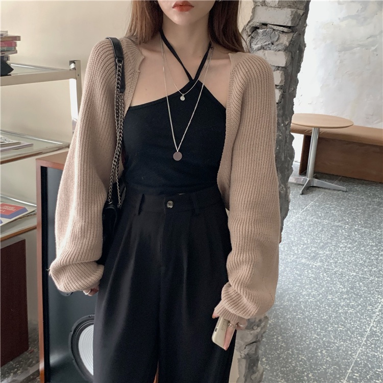 Áo cardigan SUXI dệt kim tay dài cổ điển thời trang mùa thu cho nữ