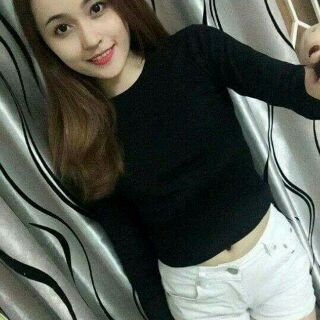Áo thun tay dài croptop