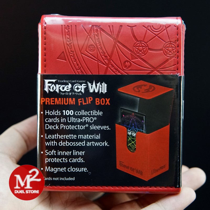 Hộp đựng bài Yugioh Pokemon TCG - Ultra Pro Force of Will - Flame Magic Stone Flip Deck Box